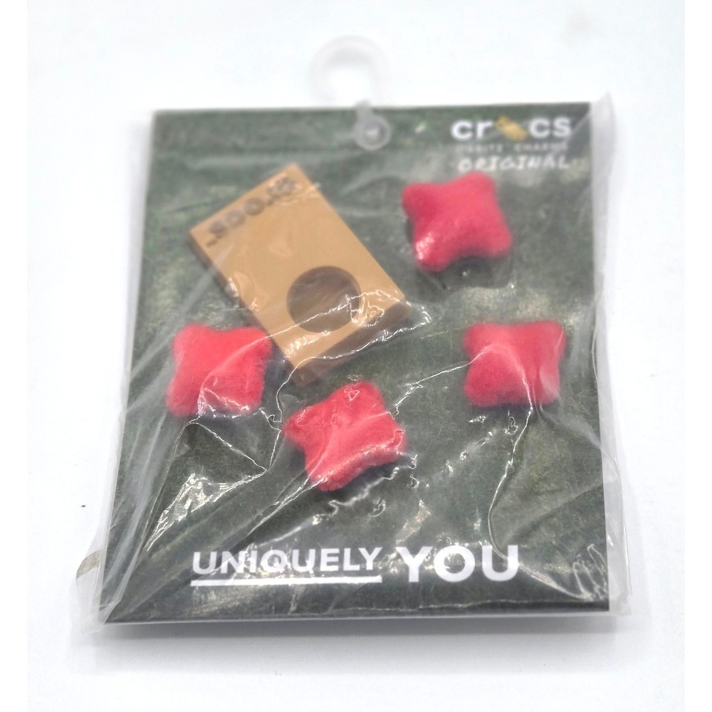 Crocs Red Fuzzy Shoe‎ Charms Jibbitz Decoration Accessories 5 pc
